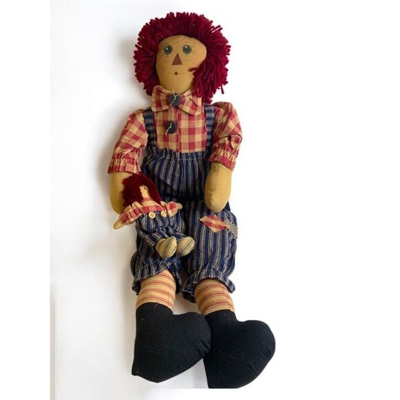Victorias Country Home Rag Doll Primitive Look Raggedy Andy 23 Inch - Picture 1 of 7